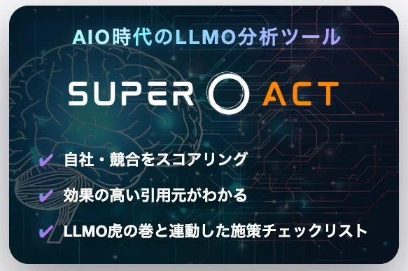 LLMO分析ツール SUPER ACTの概要