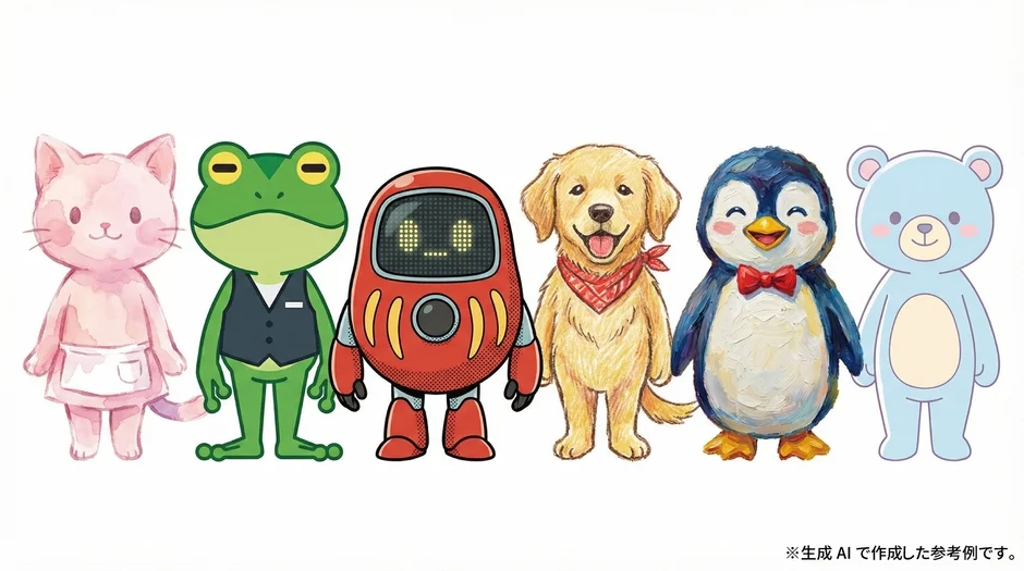 AI生成キャラクターの参考例